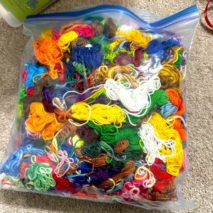 Large bag of embroidery thread